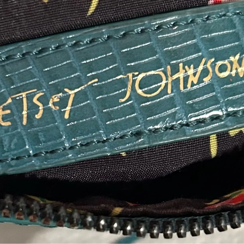 BETSEY JOHNSON Teal Crossbody Bag with Textured Finish